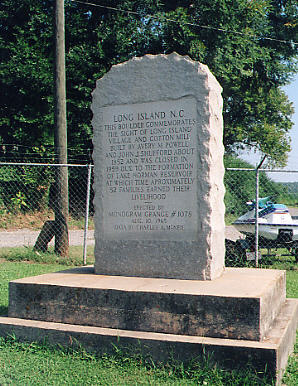 Long Island, NC Historcial Monument - Click here to see a close up of the text