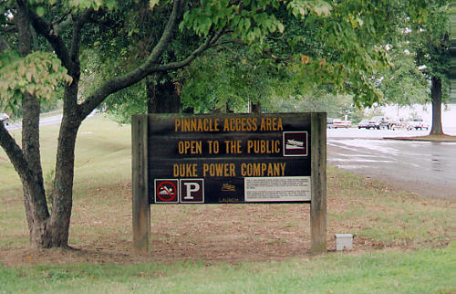 Pinnacle Access Area Sign